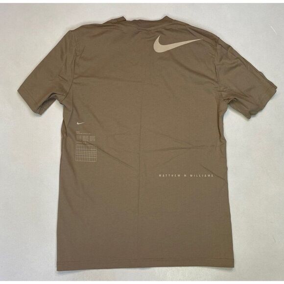 NIKELAB X MMW Nike Center Swoosh Graphic T-shirt Men Medium Beige AA4244 235 NWT - Picture 2 of 8